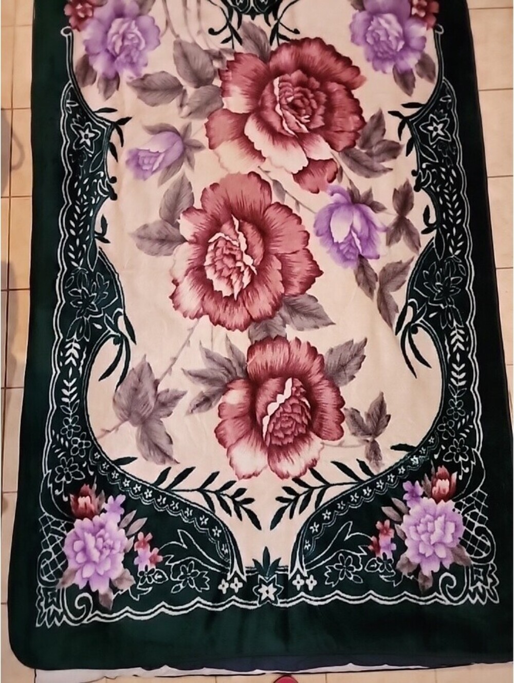 ROSE FLOWER ROSES FLOWERS FLORAL TWIN SIZE BLANKET BEDSPREAD 59"×87"